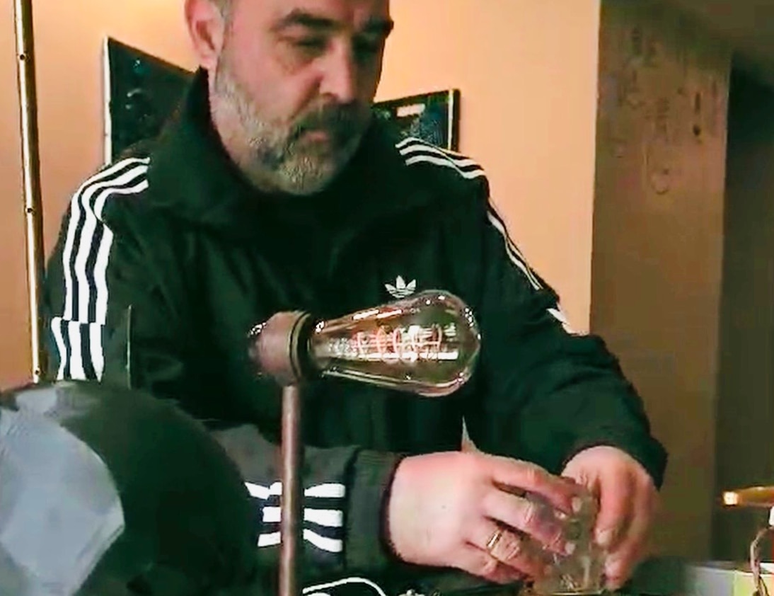 Handcrafting a new light sculpture at Big Idea Lamps studio in Gazi, Athens